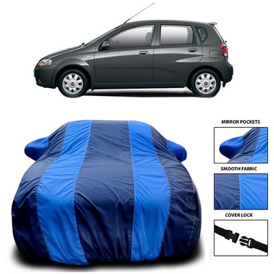 SEBONGO Car Cover For Chevrolet Aveo Uva (With Mirror Pockets)(Blue)
