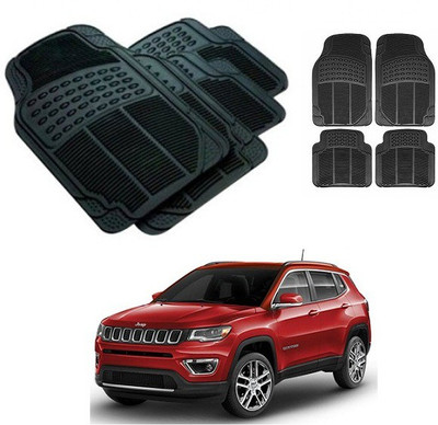 After cars Rubber 3D Mat For  Jeep Compass(Black)
