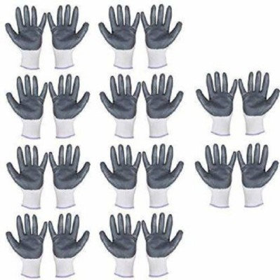 HM EVOTEK Half Dip Nitrile Gloves 10 Pair Wet and Dry Glove Set(Free Size Pack of 20)