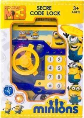 SARASI Cute Minions Atm Electronic Money & Piggy Bank With Lock For Kids(Pack 1)Yellow Coin Bank(Yellow)