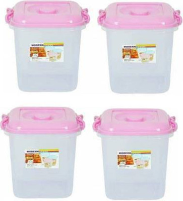 YASHODEEP PLASTIC Plastic Grocery Container  - 13 L(Pack of 4, Pink)