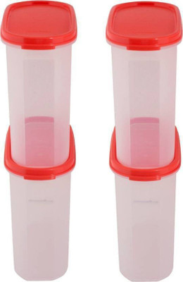 TUPPERWARE Plastic Grocery Container  - 1100 ml(Pack of 4, Red)
