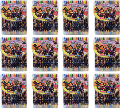 Asera Spiderman Cartoon Rolling Crayons (Set of 12)(Set of 12, Multicolor)