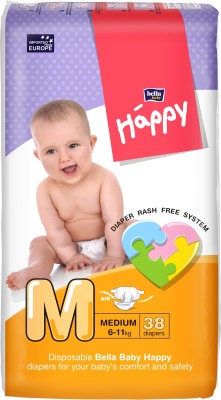 Bella Baby Happy Diapers M (Medium) 6-11kg 38 Diapers - M(38 Pieces)