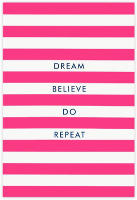 COI Neon Dream Believe Do Repeat undated memo Diary/Organizer A5 Diary RULED 196 Pages(Pink)