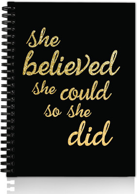 DI-KRAFT Handmade A5 Diary Unruled 160 Pages(Black)