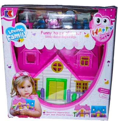 SNM97 Awesome FUNNY HOUSE PLAY SET-Doll House Set (Multicolor) Pack of 1(Multicolor)