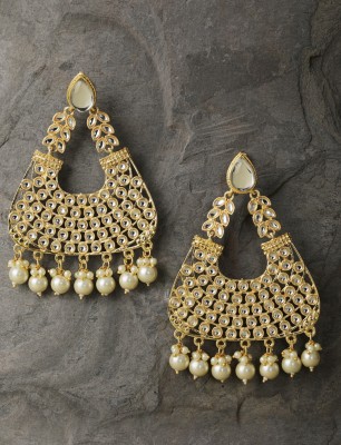 Priyaasi Traditional Kundan Gold-Plated Drop Earringsfor Women & Girls Alloy Drops & Danglers