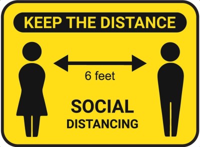 VVWV KEEP DISTANCE SIGN STICKER Emergency Sign