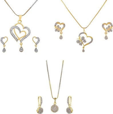 Aazeen Alloy Gold-plated Gold, Silver Jewellery Set(Pack of 1)