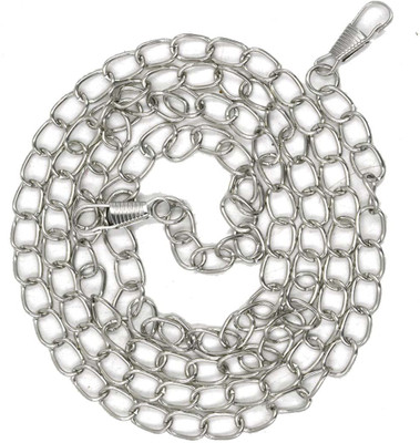 AFH Long Cable Block Chain 120 cm Clasp Silver Plated Key ring Metal Waist Belt Biker Racing Key chain Key Chain