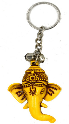 AFH Antique Yellow First Pray Lord Ganesh Religious Key Chain Key Chain