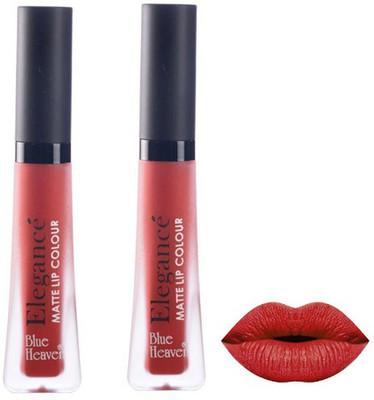 BLUE HEAVEN Elegance Matte Lip Colour Pack of 2(03, 6 ml)