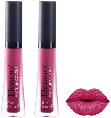 BLUE HEAVEN Elegance Matte Lip Colour Pack of 2(08, 6 ml)