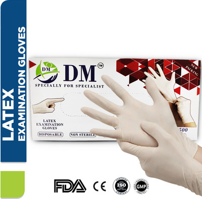 dental mart Latex Surgical Gloves Used in Hospital Latex Surgical Gloves(Pack of 100)