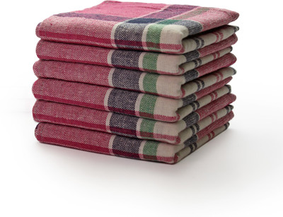 UpLoom Checkered Kitchen Napkin Red Cloth Napkins(6 Sheets)