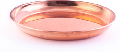 E handicrafts Copper Plate 7 inch Quarter Plate