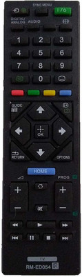 BhalTech RM-ED054 TV Compatible with LED LCD TV Sony Remote Controller(Black)