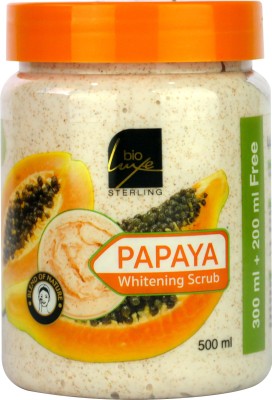 BIO LUXE Papaya Whitening Scrub 500ML Skin Care Scrub(500 ml)