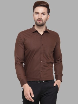 JAINISH Men Solid Casual Brown Shirt