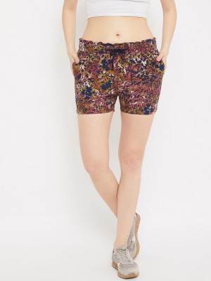 CRIMSOUNE CLUB Printed Women Multicolor Regular Shorts