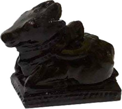 PUCHCHI Marble Nandi Black 10cm size Decorative Showpiece  -  10 cm(Marble, Black)