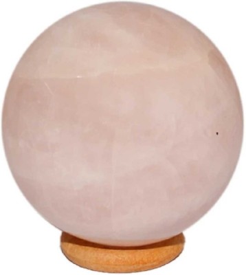 NIRVANA Divine Solutions Rose Quartz Crystal Natural Gemstone Round Ball / Sphere Decorative Showpiece - 6.7 cm (Crystal, Pink) Decorative Showpiece  -  7 cm(Crystal, Brown)