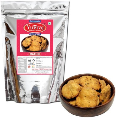 Yuvraj Food Product Namkeen matthi Rajasthani marwari Famous Khasta mathi hand made pack of 2 (350 Gm x 2 )(2 x 250 g)