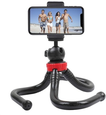 Giffy Camera Flexible Tripod, Cell Phone Tripod 12 Inch Gorilla Tripod Lightweight Bendable Tripod with Heavy Duty Smartphone Stand, Compatible for Action Camera Tripod(Black, Supports Up to 1500 g)
