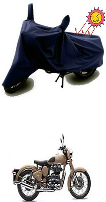 Wild Panther Two Wheeler Cover for Royal Enfield(Classic 500, Blue)