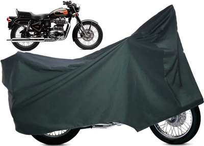 FCS Waterproof Two Wheeler Cover for Royal Enfield(Bullet 350 Twinspark, Green)