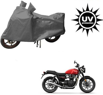 RPSENTTERPR Waterproof Two Wheeler Cover for Triumph(Twin spark, Grey)
