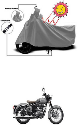 Coverit Two Wheeler Cover for Royal Enfield(Grey)