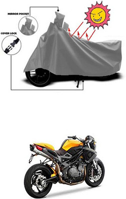 Coverit Two Wheeler Cover for DSK Benelli(Grey)
