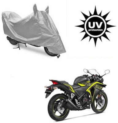 SRENTERPRISES Two Wheeler Cover for Honda(CBR 250R, Silver)
