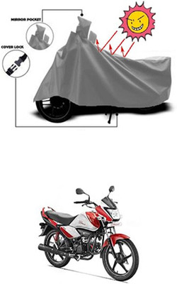 Coverit Two Wheeler Cover for Hero(Splendor I Smart, Grey)
