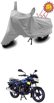 Wild Panther Two Wheeler Cover for Bajaj(Discover 125 DTS-i, Silver)