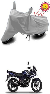 Wild Panther Two Wheeler Cover for Bajaj(Discover 150 f, Silver)