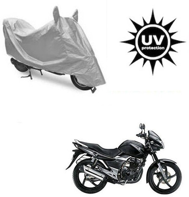 SRENTERPRISES Two Wheeler Cover for Suzuki(GS, Silver)
