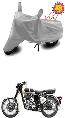 Coverit Two Wheeler Cover for Royal Enfield(Silver)