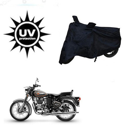 MMSSTAR Waterproof Two Wheeler Cover for Royal Enfield(Bullet 500, Black)