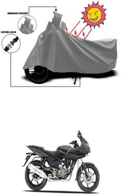 Coverit Two Wheeler Cover for Bajaj(Pulsar 220 DTS-i, Grey)