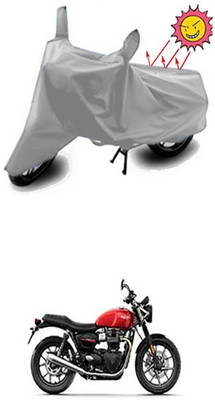 Coverit Two Wheeler Cover for Triumph(Silver)