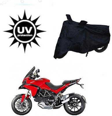SRENTERPRISES Two Wheeler Cover for Ducati(Multistrada, Black)