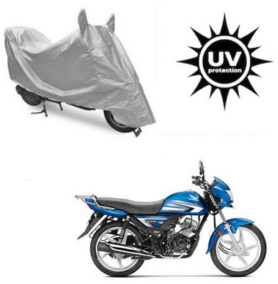 SRENTERPRISES Two Wheeler Cover for Hero(CD 110 Dream, Silver)