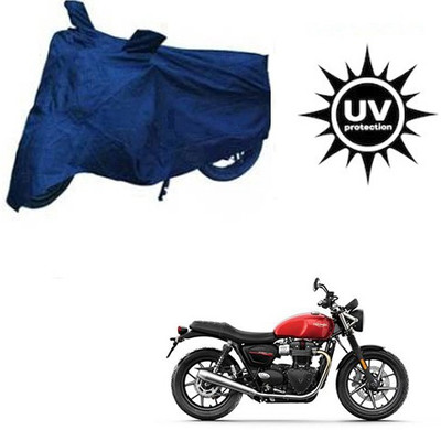 RPSENTTERPR Waterproof Two Wheeler Cover for Triumph(Twin spark, Blue)