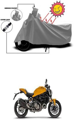 Wild Panther Two Wheeler Cover for Ducati(Monster 82, Grey)