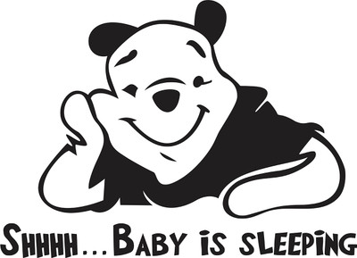 Littlebuds 80 cm Baby is sleeping Removable Sticker(Pack of 1)
