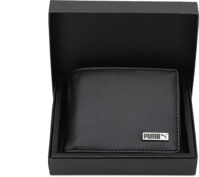 PUMA Men Black Artificial Leather Wallet(6 Card Slots)