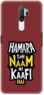 NDCOM Back Cover for OPPO A9 2020 Hamara Toh Name Hi Kaafi Hai Attitude Quotes Printed(Multicolor, Hard Case, Pack of: 1)